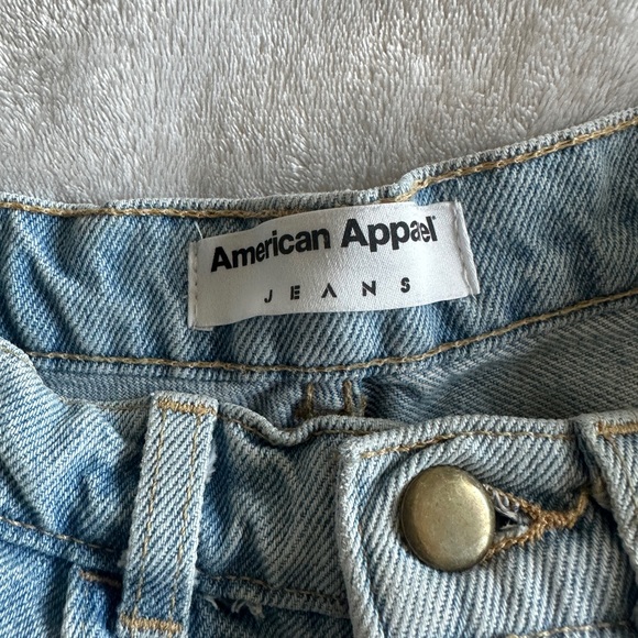 American Apparel light denim high waisted shorts - Picture 2 of 7